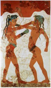 Fresque des jeunes boxeurs, Akrotiri